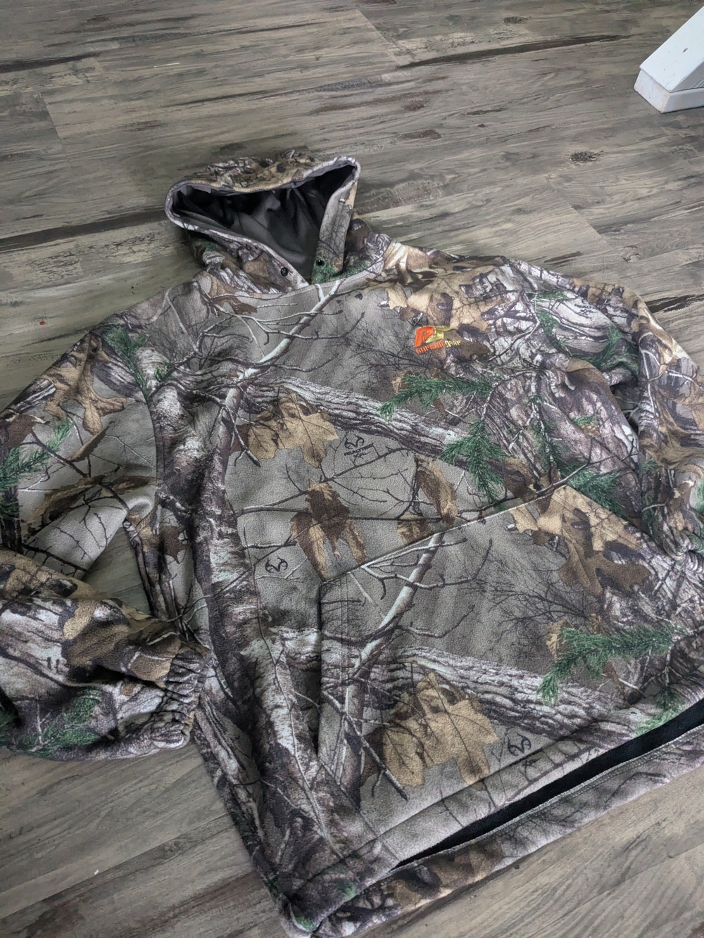 Realtree Camo Hooded Sweatshirt with Orange Accent